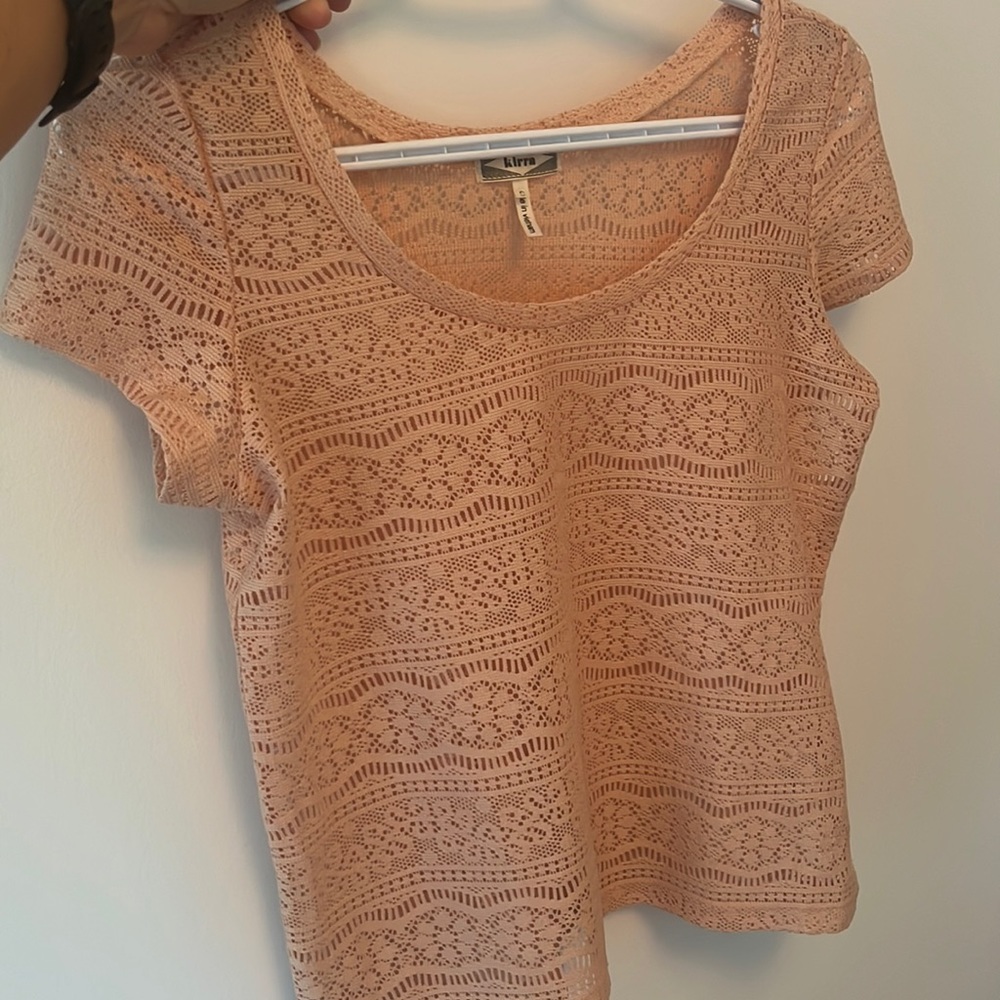 Light Pink mesh shirt